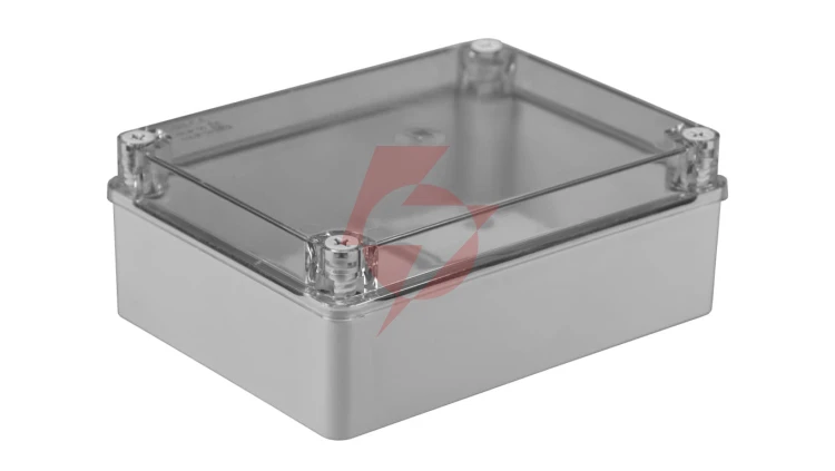 Puszka n/t hermetyczna 190x140x70 bez dławików IP65 pokrywa przezroczysta S-BOX 416-P