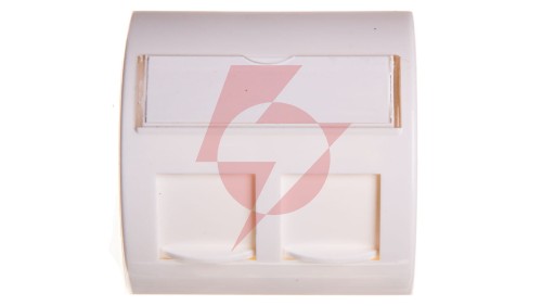 Adapter 45x45mm kątowy 2xRJ45 X-AKO-02-PK-B