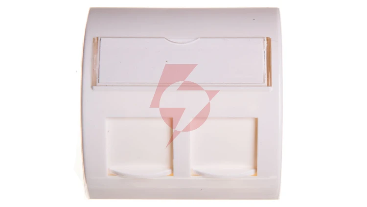 Adapter 45x45mm kątowy 2xRJ45 X-AKO-02-PK-B