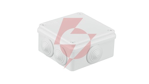 Puszka n/t hermetyczna 100x100x50 6 dławików IP65 biała S-BOX 106B