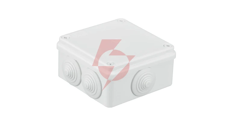Puszka n/t hermetyczna 100x100x50 6 dławików IP65 biała S-BOX 106B