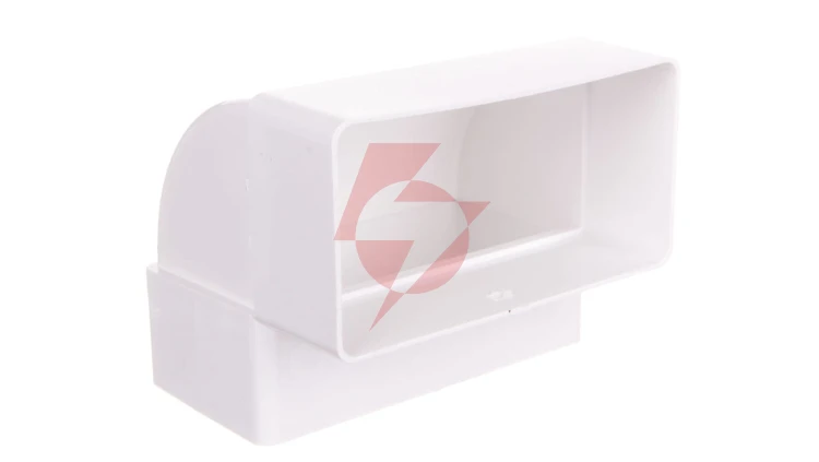 Kolano pionowe płaskie 90st. 60x120mm białe KP120-25