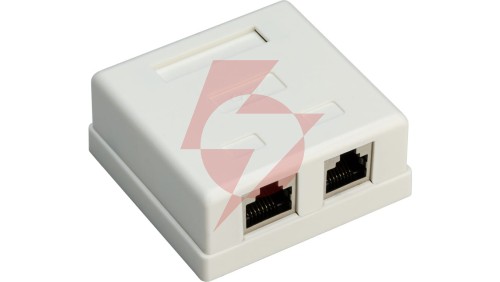 Gniazdo teleinformatyczne natynkowe 2xRJ45 STP kat.6 77635