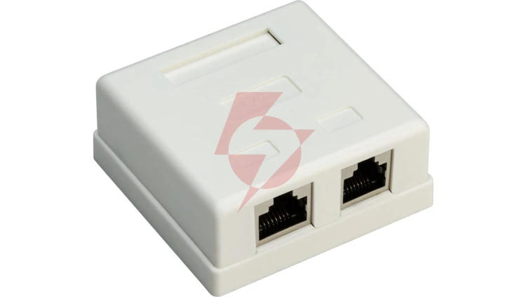 Gniazdo teleinformatyczne natynkowe 2xRJ45 STP kat.6 77635
