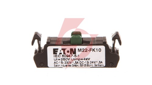 Styk pomocniczy płaski 1Z montaż czołowy M22-FK10 180792