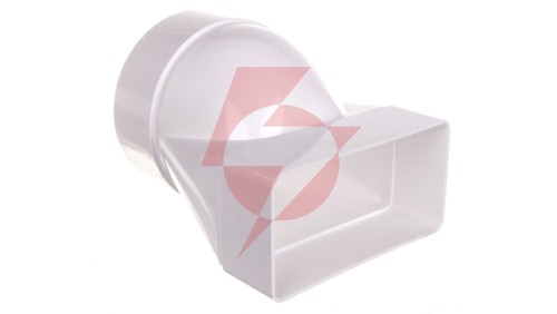 Łącznik przekrojów zmiennych 60x120mm fi 103mm biały KP120-20