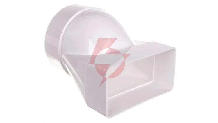 Łącznik przekrojów zmiennych 60x120mm fi 103mm biały KP120-20