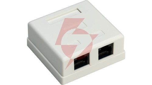 Gniazdo teleinformatyczne natynkowe 2xRJ45 UTP kat.6 77633