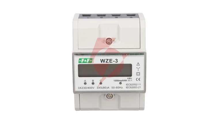 Trójfazowy licznik zużycia energii bezpośredni 80A, zgodność z MID WZE-3