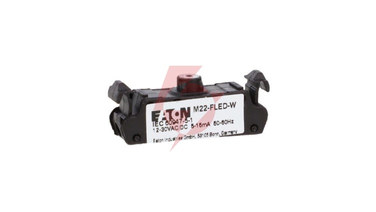 Oprawka z LED płaska biała 12-30V AC/DC M22-FLED-W 180795