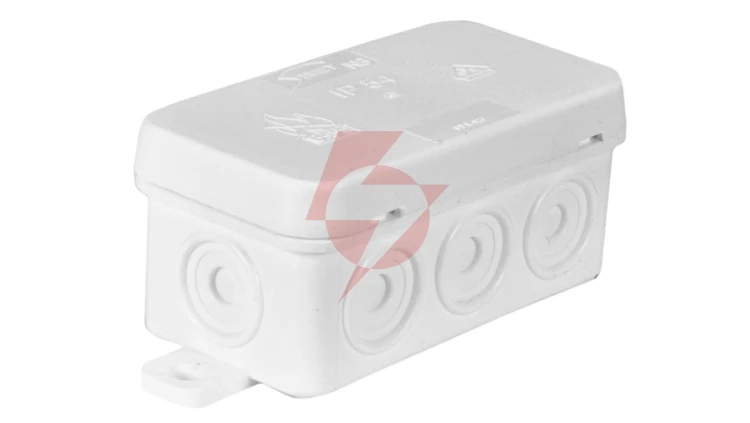 Puszka n/t hermetyczna 85x45x39mm IP54 z dławnicą zintegrowaną biała N8 83008006