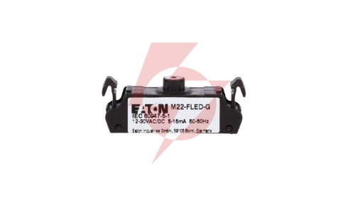 Oprawka z LED płaska zielona 12-30V AC/DC M22-FLED-G 180797