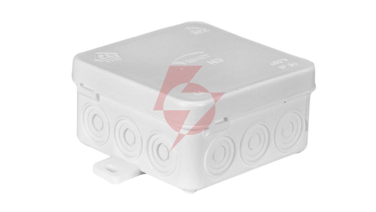 Puszka n/t hermetyczna z dławicą zintegrowaną 75x75x39mm IP54 biała N5 83005006