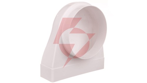 Kolano łącznikowe 90st. 60x204mm fi 150mm białe KP204-23/150