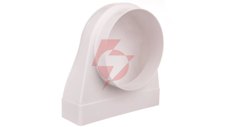 Kolano łącznikowe 90st. 60x204mm fi 150mm białe KP204-23/150