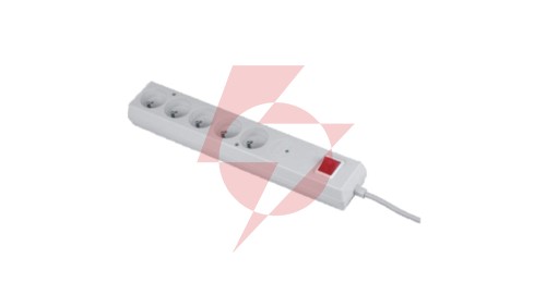 Listwa przeciwprzepięciowa PS-5P 5-gniazd z/u 10A 5m /OMY 3x1/ biała
