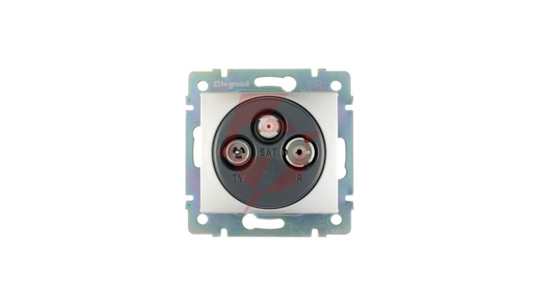 VALENA Gniazdo antenowe RTV/SAT końcowe aluminium 770136
