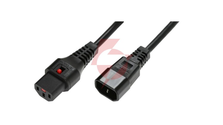Kabel przedłużający zasilający 3x1 IEC C14/IEC C13 prosty M/Ż czarny IEC-PC1022 /3m/