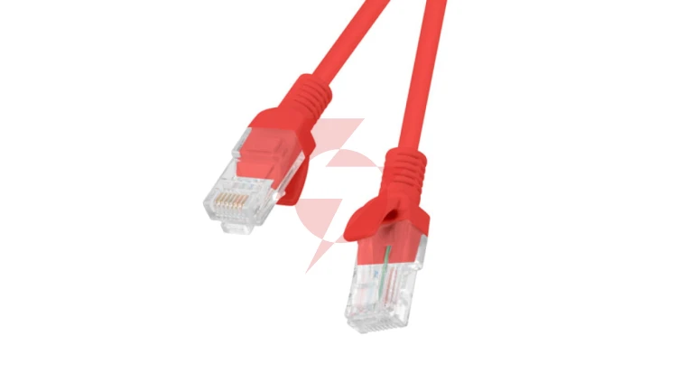 Kabel krosowy patchcord U/UTP kat.6 3m czerwony