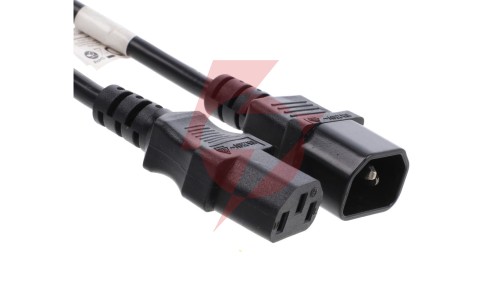 Przedłużacz kabla zasilającego IEC 320 C13 - C14 3m VDE czarny CA-C13E-11CC-0030-BK