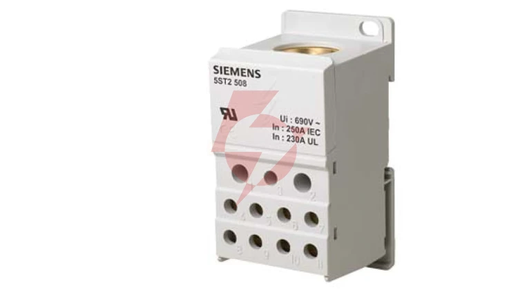 Blok rozdzielczy 250A 1P 690V 1x35-120mm2 2x2,5-25mm2 5x2,5-16mm2 4x2,5-10mm2 DIN 5ST2508