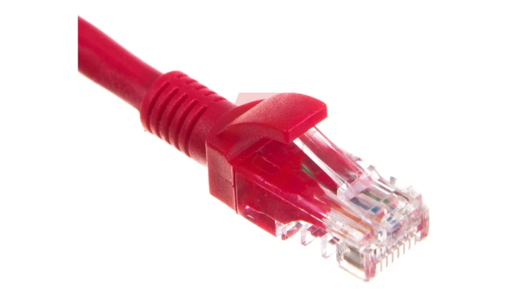Kabel krosowy patchcord U/UTP kat.6 10m czerwony