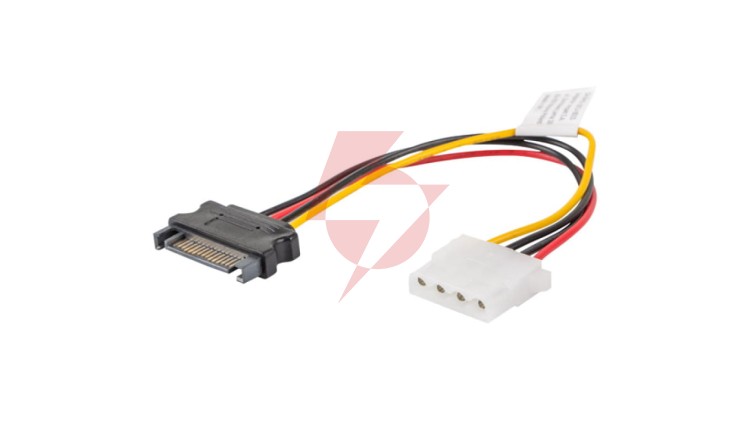 Kabel SATA zasilający (M) -MOLEX(F) 15cm CA-SAHD-10CU-0015