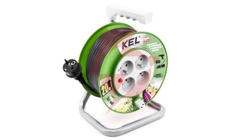 Przedłużacz bębnowy STANDARD LINE 20m H05VV-F 3x1 4xGS /+ termik/ 10A czarny