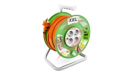Przedłużacz bębnowy STANDARD LINE 25m H05VV-F 3x1,5 4xGS /+ termik/ 16A pomarańczowy