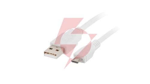 Przewód połączeniowy USB 2.0 High Speed 1,8m USB - microUSB biały CA-USBM-10CC-0018-W