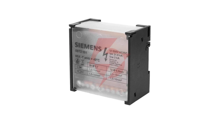 Blok rozdzielczy 80A 4P 500V 1x6-16mm2 + 8x4-10mm2 DIN 5ST2501