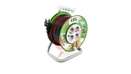 Przedłużacz bębnowy STANDARD LINE 30m H05VV-F 3x1,5 4xGS /+ termik/ 16A czarny