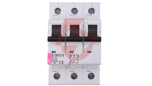 Wyłącznik nadprądowy 3P C 2A 10kA AC ETIMAT10 002135708