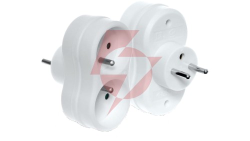 Rozgałeźnik wtyczkowy 2-gniazda z/u biały R-270P