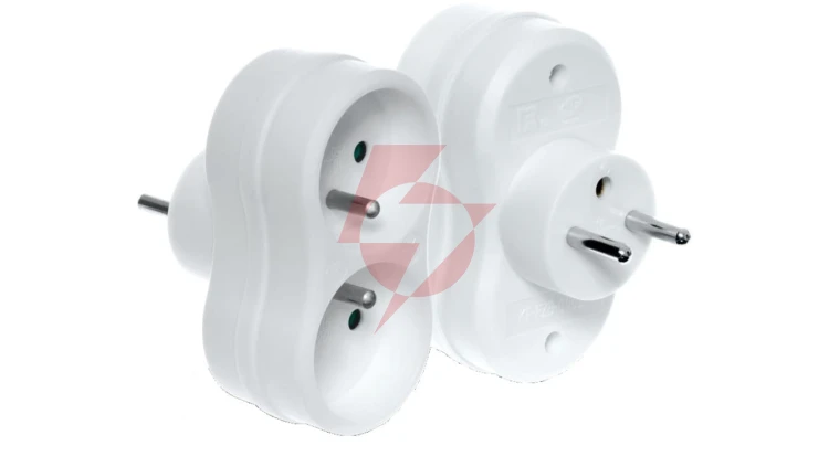 Rozgałeźnik wtyczkowy 2-gniazda z/u biały R-270P