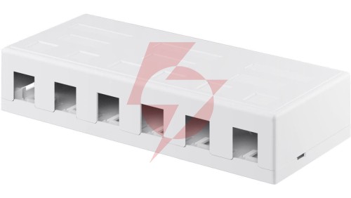 Pusta obudowa Keystone 6-port - umożliwia łatwy montaż metodą Snap-In 79379