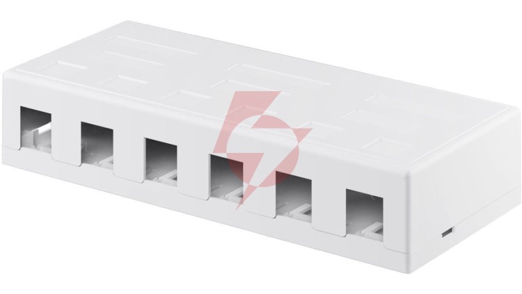Pusta obudowa Keystone 6-port - umożliwia łatwy montaż metodą Snap-In 79379