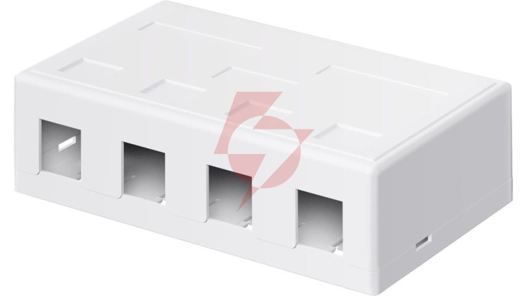 Pusta obudowa Keystone 4-port - umożliwia łatwy montaż metodą Snap-In 79376