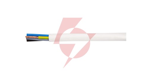Przewód warsztatowy H05VV-F (OWY) 5x2,5 żo biały /50m/