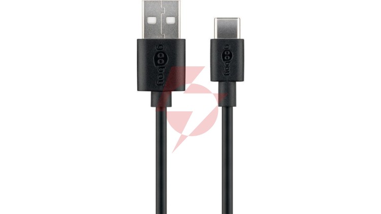 Przewód FastCharge max.3A USB 2.0 HighSpeed USB-C - USB-A 1m 45735