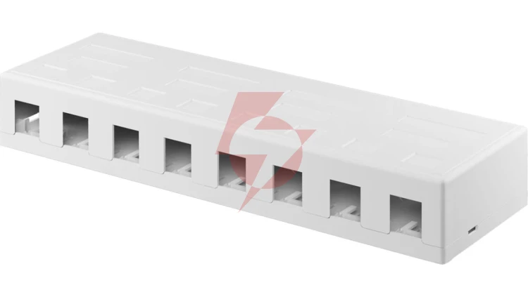 Pusta obudowa Keystone 8-port - umożliwia łatwy montaż metodą Snap-In 79426