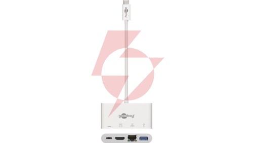 Multi adapter USB-C - HDMI + Ethernet RJ45 + USB-A 3.0 + USB-C 62104