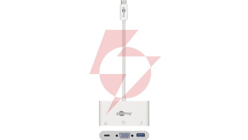 Multi adapter USB-C - USB-A 3.0 + VGA D-Sub(15-pin) + USB-C 62100