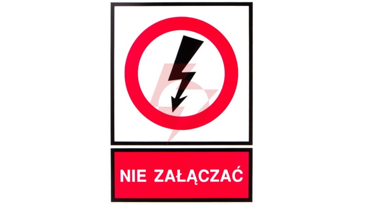 Tabliczka /znak zakazu/ TZZ 148X210P NIE ZAL. E04TZ-01032140200