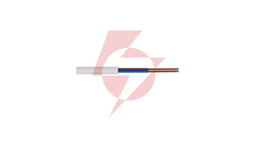 Przewód mieszkaniowy H03VV-F (OMY) 2x1,5 biały 300/300V /50m/