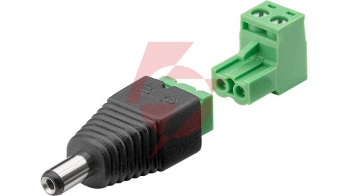Wtyk DC (5,50 x 2,10mm) - zdejmowane mocowanie śrubowe 2-częściowe 76744 /10szt./