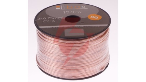 Przewód głośnikowy CCA 2x0,75 ECa LB0006 LIBOX /100m/