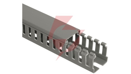 Korytko grzebieniowe samogasnące 25x25 szare z pokrywą UV ECS2525 /2m/