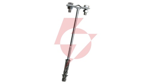 Uchwyt do bednarki i drutu odgomowego z kołkiem rozporowym B=30mm, L=120mm KM63