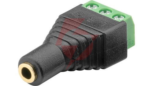 Gniazdo jack 3,5mm (3-pinowy, stereo) - mocowanie śrubowe 76746 /10szt./